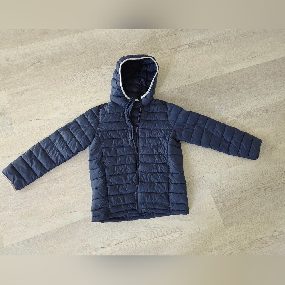 Gap Navy Quilted Hooded Jacket